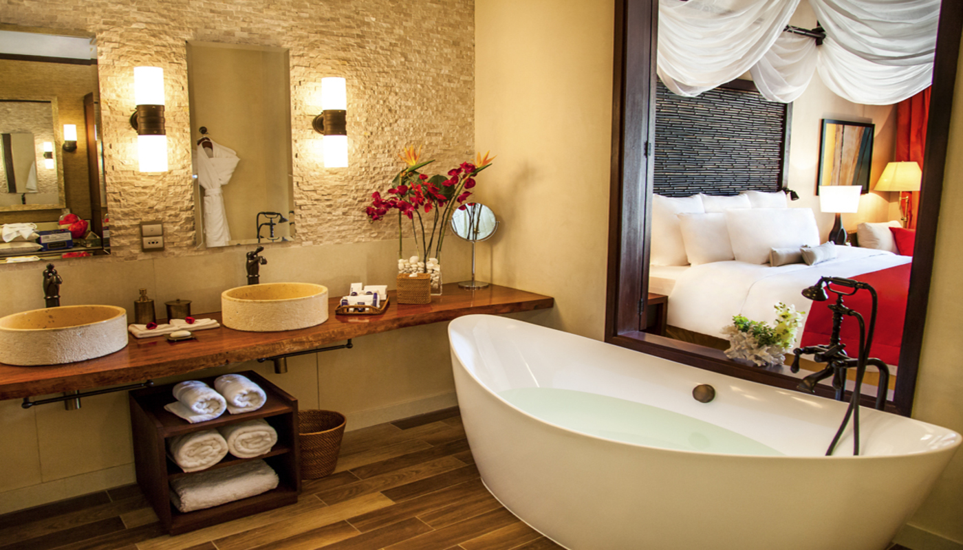 Hotel Story Seychelles - bañera en la habitación